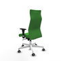 PIQUERAS Y CRESPO Sillón Albacete Verde con Mecanismo Sincro y Base Blanca
