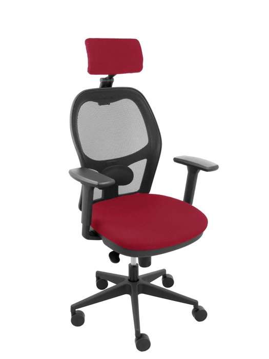 PIQUERAS Y CRESPO Silla de oficina Jorquera con mecanismo Sincro, Granate y Negro PIQUERAS Y CRESPO Silla de oficina Jorquera con mecanismo Sincro, Granate y Negro