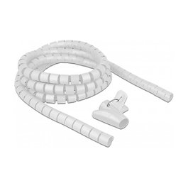 DeLOCK Manguera de espiral con herramienta de inserción 2,5 m x 20 mm blanco