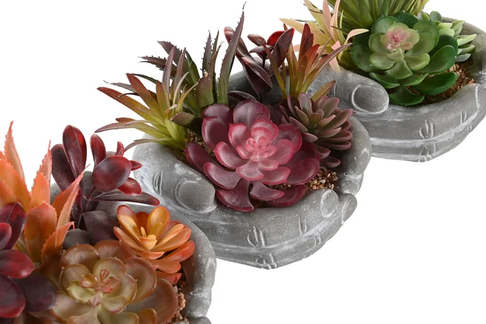 DKD Home Decor Planta Multicolor 17 x 16.5 x 18 cm (6 Unidades) Decoración Hogar