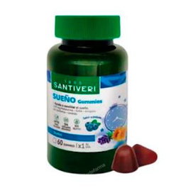SANTIVERI Sueño 60 Gummies Melatonina para Conciliar el Sueño y Relajación