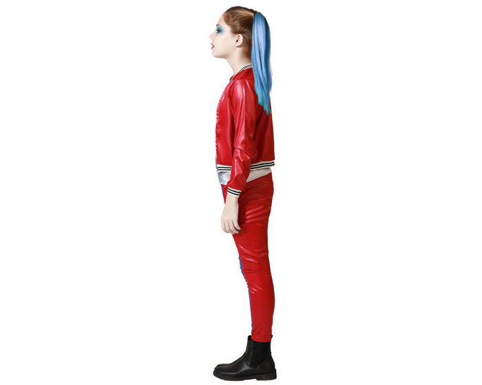 Disfraz Infantil de Arlequina Azul y Rojo con Chaqueta, Camiseta y Pantalón para Niña 3-4 Años Disfraz Infantil de Arlequina Azul y Rojo con Chaqueta, Camiseta y Pantalón para Niña 3-4 Años