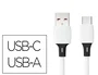 Q-connect Cable USB-C a USB-A PVC 2m Blanco