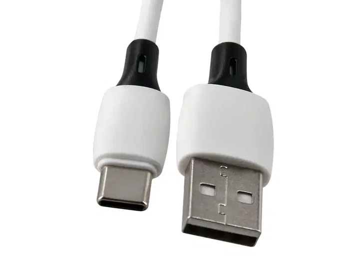 Q-connect Cable USB-C a USB-A PVC 2m Blanco