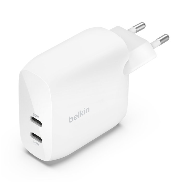 Belkin BoostCharge Pro 60W Dual USB-C Blanco