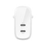 Belkin BoostCharge Pro 60W Dual USB-C Blanco
