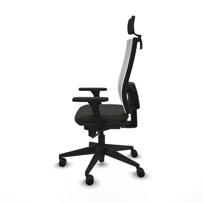 PIQUERAS Y CRESPO Silla de oficina Horna con mecanismo Sincro, Negro y Blanco PIQUERAS Y CRESPO Silla de oficina Horna con mecanismo Sincro, Negro y Blanco