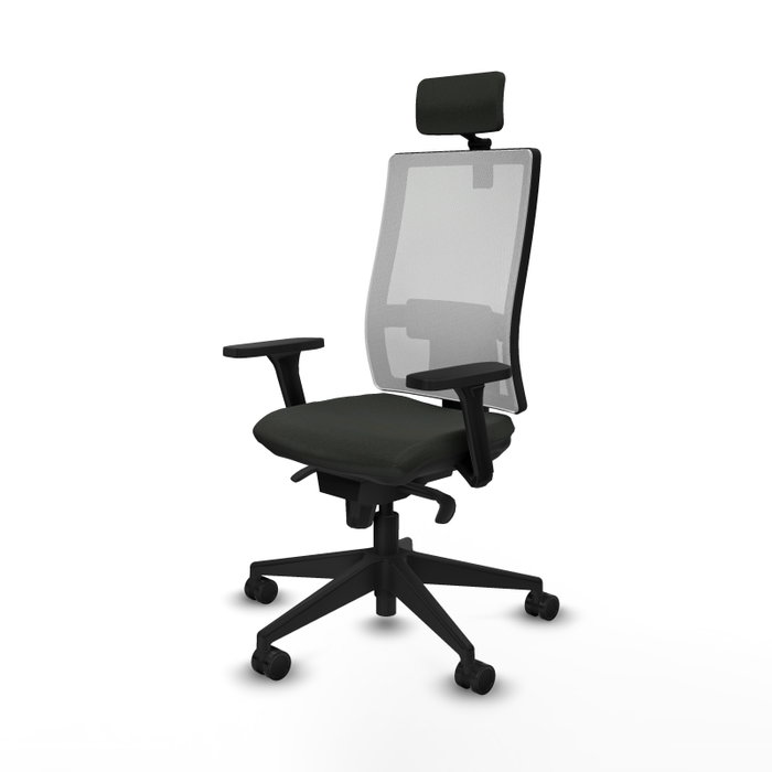 PIQUERAS Y CRESPO Silla de oficina Horna con mecanismo Sincro, Negro y Blanco PIQUERAS Y CRESPO Silla de oficina Horna con mecanismo Sincro, Negro y Blanco