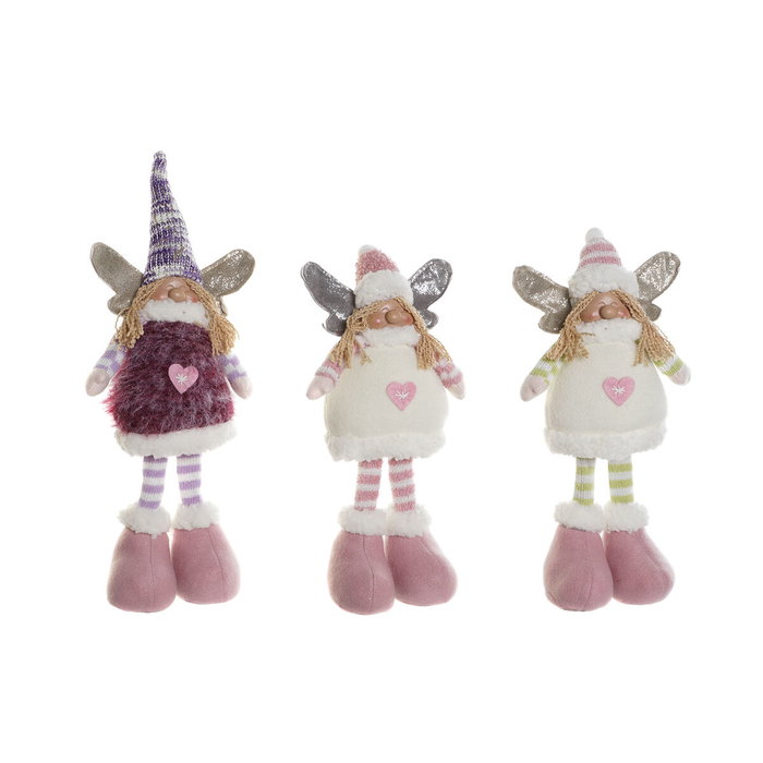 DKD Home Decor Set de 3 Figuras de Elfos Multicolor en Poliéster