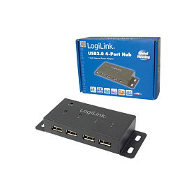 LogiLink UA0141A Hub USB 2.0 de 4 puertos Negro