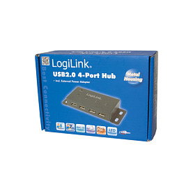 LogiLink UA0141A Hub USB 2.0 de 4 puertos Negro