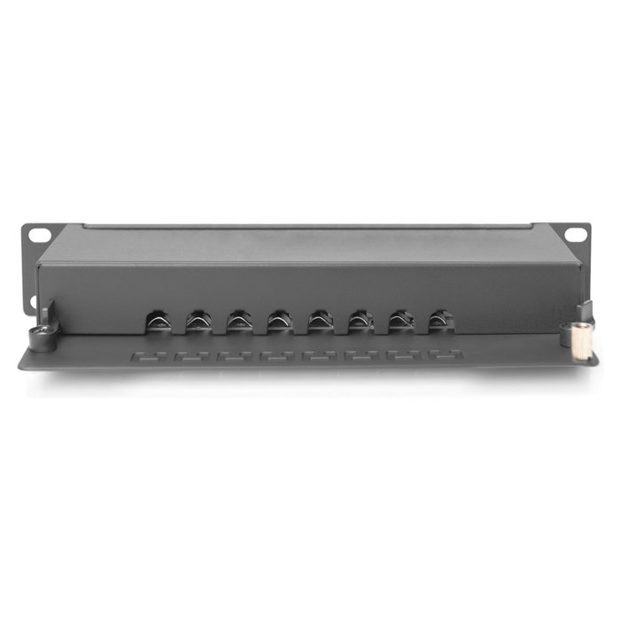 Digitus Patch Panel CAT 6A Clase E Blindado 8 Puertos RJ-45 Negro