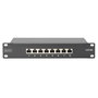 Digitus Patch Panel CAT 6A Clase E Blindado 8 Puertos RJ-45 Negro