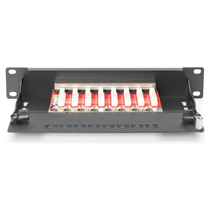 Digitus Patch Panel CAT 6A Clase E Blindado 8 Puertos RJ-45 Negro