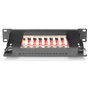 Digitus Patch Panel CAT 6A Clase E Blindado 8 Puertos RJ-45 Negro