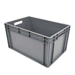 Osona Industrial Plastic Contenedor EUROPA Ne 600X400, 60x40x32 cm, 60 litros, Gris, Polipropileno