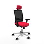 PIQUERAS Y CRESPO Silla de oficina Yunquera con mecanismo Sincro/Traslack Rojo/Negro