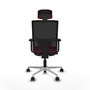 PIQUERAS Y CRESPO Silla de oficina Yunquera con mecanismo Sincro/Traslack Rojo/Negro