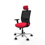 PIQUERAS Y CRESPO Silla de oficina Yunquera con mecanismo Sincro/Traslack Rojo/Negro