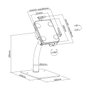 Maclean mc-468w soporte publicitario para tableta soporte de sobremesa con cierre, 7,9"-11", universal
