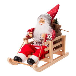 Basics Papa Noel en trineo Figura de Navidad 15 x 34 x 25 cm