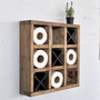 Hanah Home Raf299 Estantería de Pared de Madera Maciza Decorativa, 42.5 x 42.5 x 11 cm