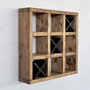 Hanah Home Raf299 Estantería de Pared de Madera Maciza Decorativa, 42.5 x 42.5 x 11 cm