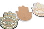 DKD Home Decor Posavasos Mano Hamsa Multicolor