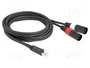 DeLOCK Cable adaptador de audio RJ45 macho a 2 x XLR 3 pin macho, 2 m, Negro