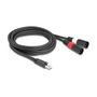 DeLOCK Cable Adaptador RJ45 Macho a 2 x XLR (3 pin) Macho, 2 m, Negro