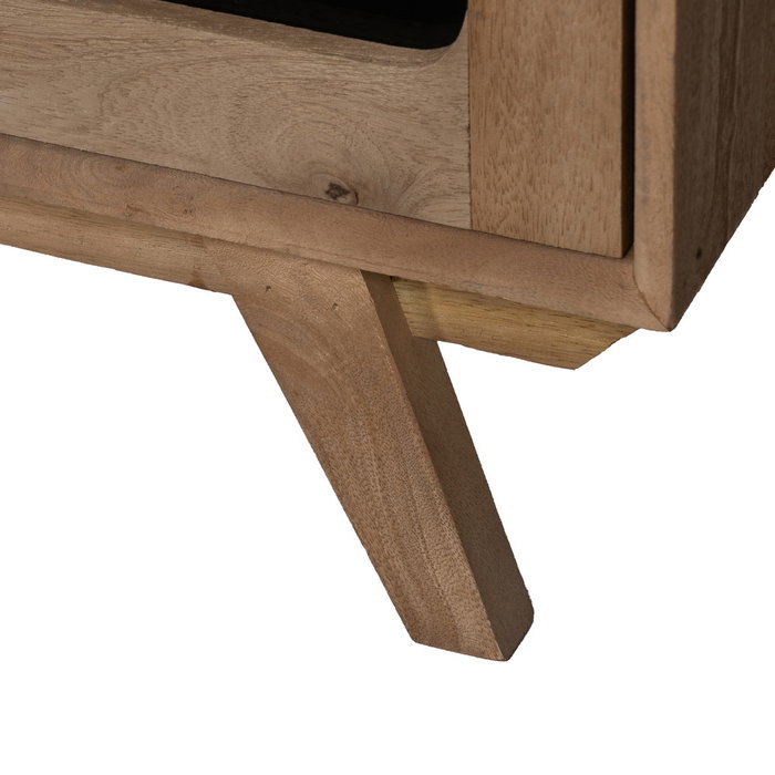 Mueble Tv Natural Madera de Mango Salón 180 X 40,50 X 48 cm