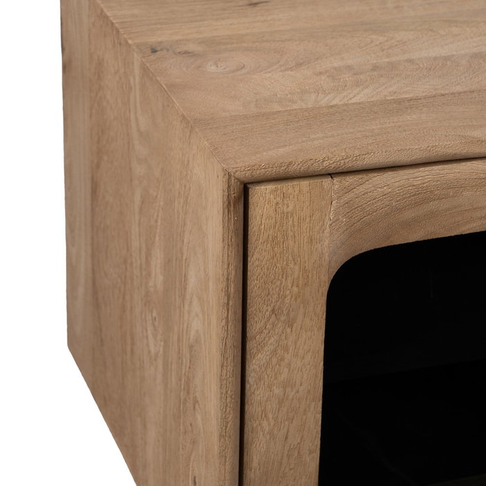Mueble Tv Natural Madera de Mango Salón 180 X 40,50 X 48 cm