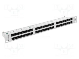 Lanberg Panel de parches de 48 puertos 1U 19 pulg. categoría 6 UTP gris
