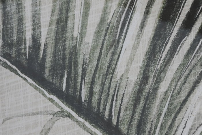 DKD Home Decor Cuadro Tropical Natural Beige 4 x 100 x 70 cm Abeto Cristal Palmera (2 Unidades)