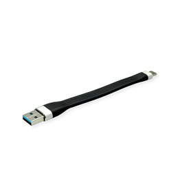 ROLINE 11.02.9014 Cable USB 3.2 Gen 1 A a C Negro, 11 cm, Silicone, 5 Gbit/s