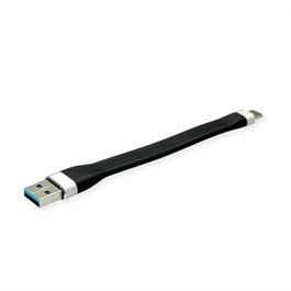 ROLINE Cable USB 3.2 Gen 1 Silikonkabel A-C Negro 11 cm