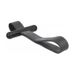 DeLOCK Sujetacable con lazo de goma negro