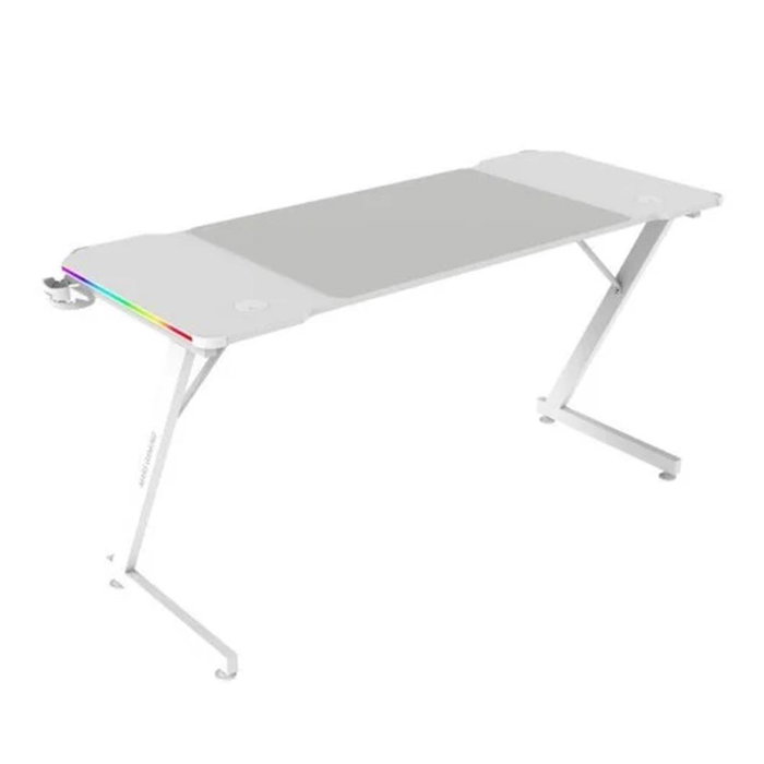 Mars Gaming Escritorio Gaming Ergonómico MGDX140RGBW 140x60cm con Iluminación RGB y Alfombrilla XXL