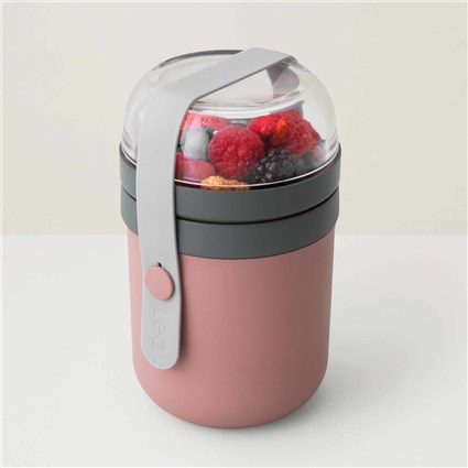 Berghoff 3950122 Recipiente Dual para Evitar que los Ingredientes se Empapen Manteniéndolos Crujientes Hasta el Momento de Comer