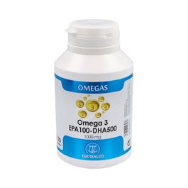 EQUISALUD Omega 3 DHA Alto Contenido EPA100-DHA500 120 Cápsulas - Contribuye al Corazón, Cerebro y Visión