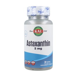 Kal Astaxanthin 5 mg 60 Cápsulas Complemento Nutricional