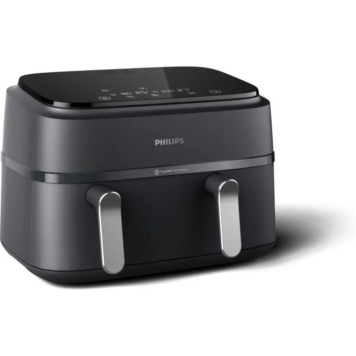Philips NA351/00 Freidora de Aire con Doble Cubeta, Acero Inoxidable, 9.0L, 38.25 x 44.39 x 31.42 cm Philips NA351/00 Freidora de Aire con Doble Cubeta, Acero Inoxidable, 9.0L, 38.25 x 44.39 x 31.42 cm