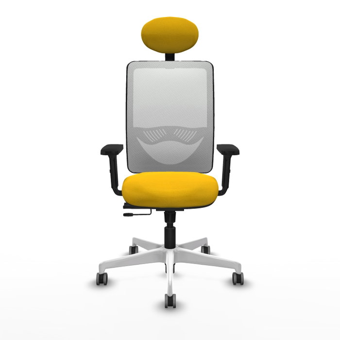 PIQUERAS Y CRESPO Silla de oficina Zulema Amarillo y Blanco PIQUERAS Y CRESPO Silla de oficina Zulema Amarillo y Blanco