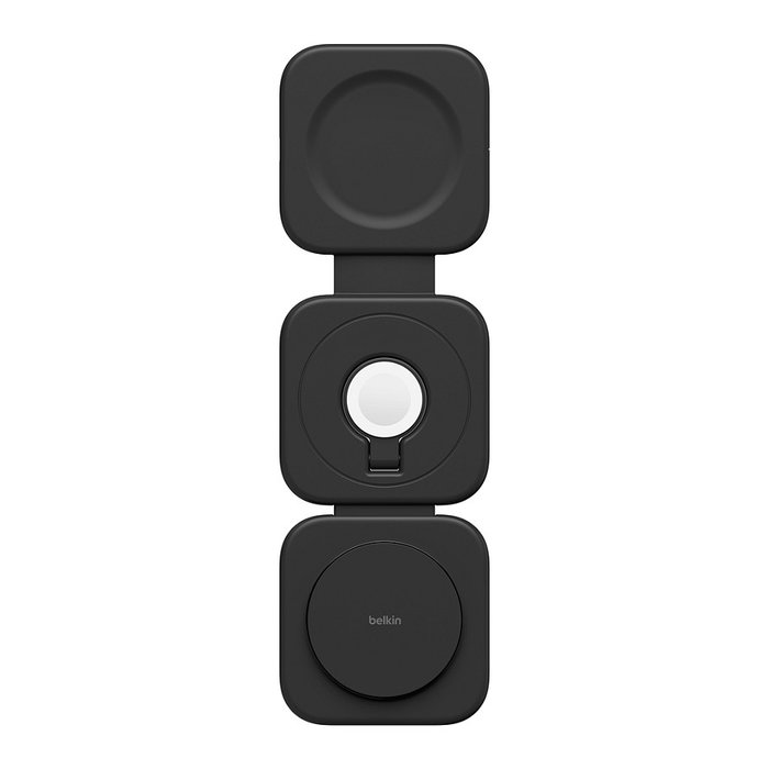 Belkin WIZ024HQBK Cargador Inalambrico 3 en 1 36W Magnetico para Viaje con Qi2 y MagSafe, Incluye Cable USB-C y Adaptador, Negro Belkin WIZ024HQBK Cargador Inalambrico 3 en 1 36W Magnetico para Viaje con Qi2 y MagSafe, Incluye Cable USB-C y Adaptador, Negro