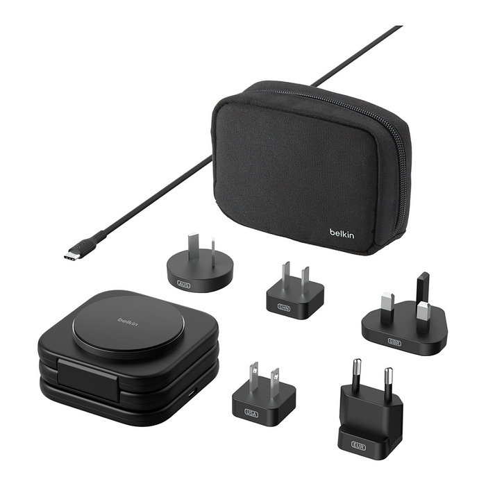 Belkin WIZ024HQBK Cargador Inalambrico 3 en 1 36W Magnetico para Viaje con Qi2 y MagSafe, Incluye Cable USB-C y Adaptador, Negro Belkin WIZ024HQBK Cargador Inalambrico 3 en 1 36W Magnetico para Viaje con Qi2 y MagSafe, Incluye Cable USB-C y Adaptador, Negro
