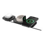 Belkin WIZ024HQBK Cargador Inalambrico 3 en 1 36W Magnetico para Viaje con Qi2 y MagSafe, Incluye Cable USB-C y Adaptador, Negro