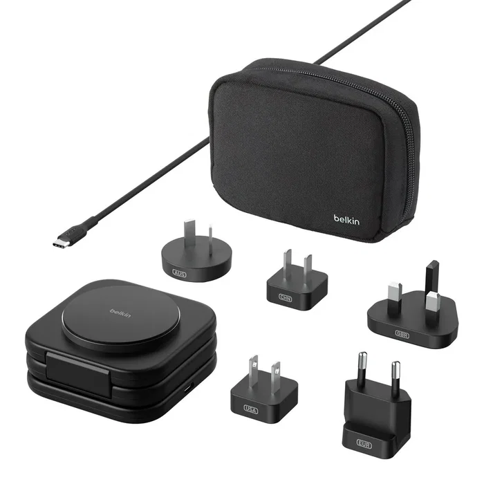 Belkin BoostCharge Pro 3 en 1, Cargador Magnético de Viaje con Qi2