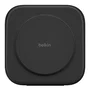 Belkin BoostCharge Pro Cargador Inalámbrico 15W Qi2 con MagSafe - Base de Carga Rápida para 3 Dispositivos (Smartphone, Auriculares, Reloj) Negro, Cable USB-C 1.5m