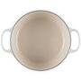 Le Creuset Bräter 24cm - Cacerola de hierro fundido esmaltado 4,2L, Blanco Meringue, para todo tipo de cocinas, 21177247164430