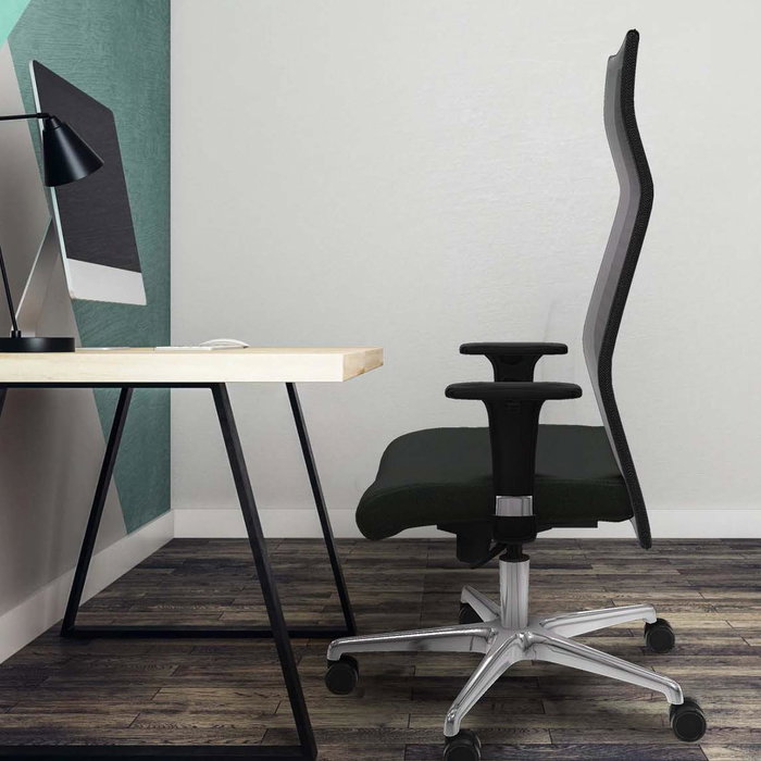 Sillón Albacete con mecanismo Sincro tapizada con Tela color Lila y malla color Negro. Equipado con Base aluminio, Brazos 1D y Ruedas 65mm nailon Sillón Albacete con mecanismo Sincro tapizada con Tela color Lila y malla color Negro. Equipado con Base aluminio, Brazos 1D y Ruedas 65mm nailon